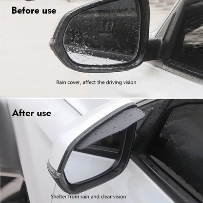 2Pcs Carbon Fiber Car Rearview Mirror Eyebrow Rain Cover for Suzuki Swift Car Accessories