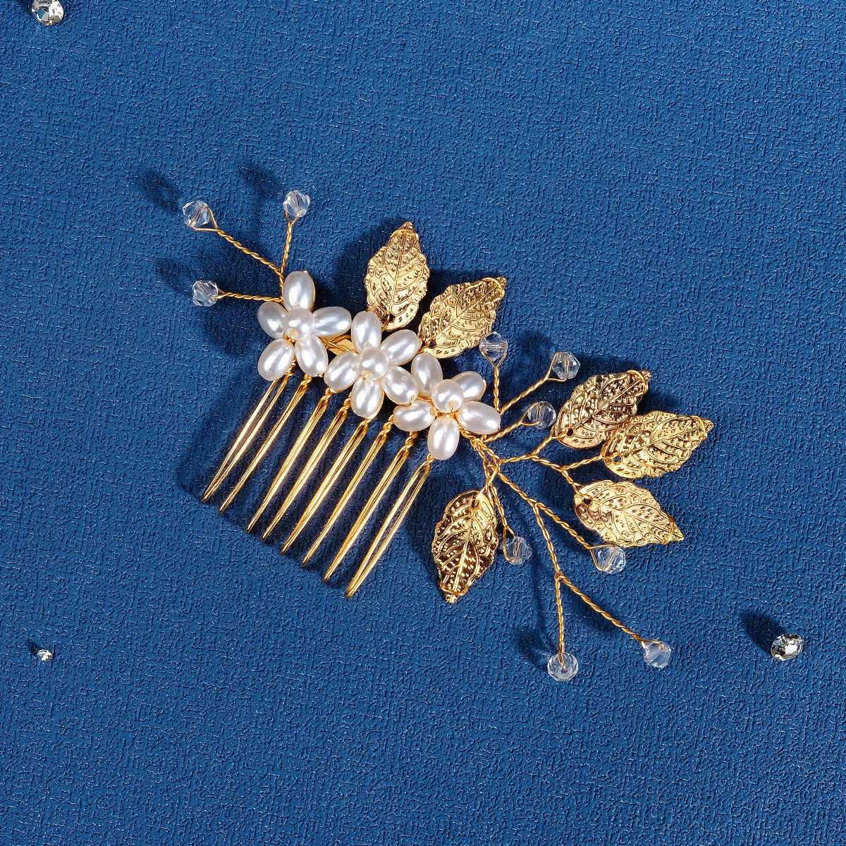 Hair Comb Luxury Metal Side Hair Clips Bridal Plate Hair Headdress Jewellery