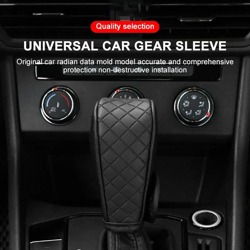 Car Shift Handle Cover Leather Universal Non-Slip Wear-resistant Shift Knob For Mitsubishi lancer asx outlander pajero l200