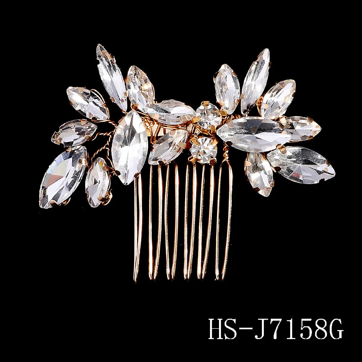 Hair Comb Luxury Metal Side Hair Clips Bridal Plate Hair Headdress Jewellery