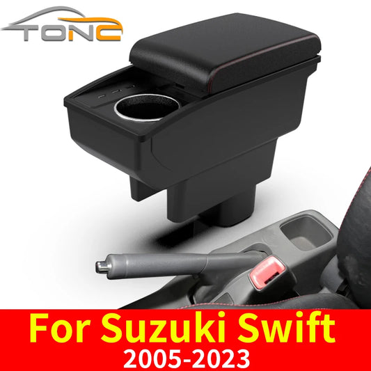 For Suzuki Swift Armrest Box For Suzuki Swift Car Armrest Car Accessories Interior details storage Box Retrofit parts 2005-2023