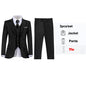 Boys Black Navy Suits Slim Fit Dress Clothes Ring Bearer Outfit Children Wedding Party Performance Costume Kids Blazer Pants