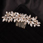 Crystal Rhinestone Hair Combs Rose Gold Silver Color Headpiece For Bride Women Wedding Hair Accessories Head Jewelry