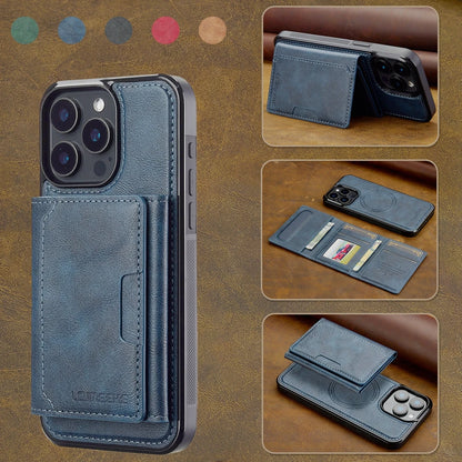 2 in 1 Magnetic Wallet Leather Case For iPhone 16 Pro Max 15 Plus Magsafe Phone Cover Fold Cards bag Kickstand
