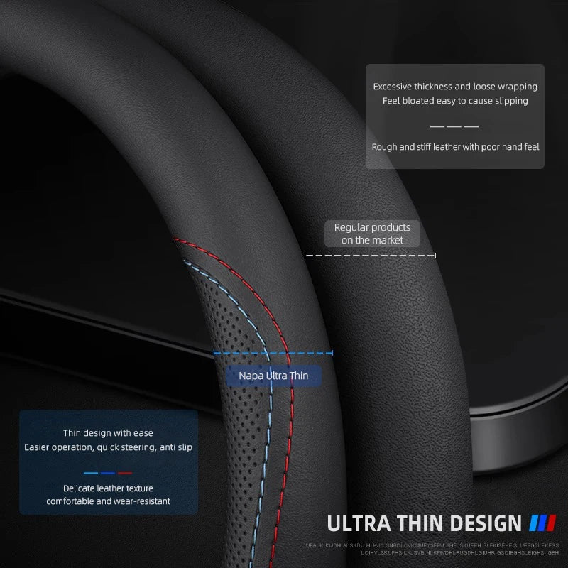 Car Leather Steering Wheel Cover Anti-slip Accessories For Suzuki Swift Jimny Baleno SX4 Ignis Vitara Alto Splash Samurai Kaiser