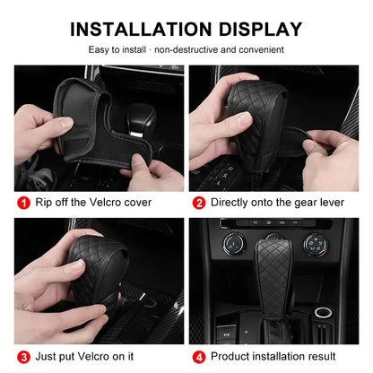 Car Shift Handle Cover Leather Universal Non-Slip Wear-resistant Shift Knob For Mitsubishi lancer asx outlander pajero l200
