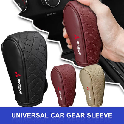 Car Shift Handle Cover Leather Universal Non-Slip Wear-resistant Shift Knob For Mitsubishi lancer asx outlander pajero l200