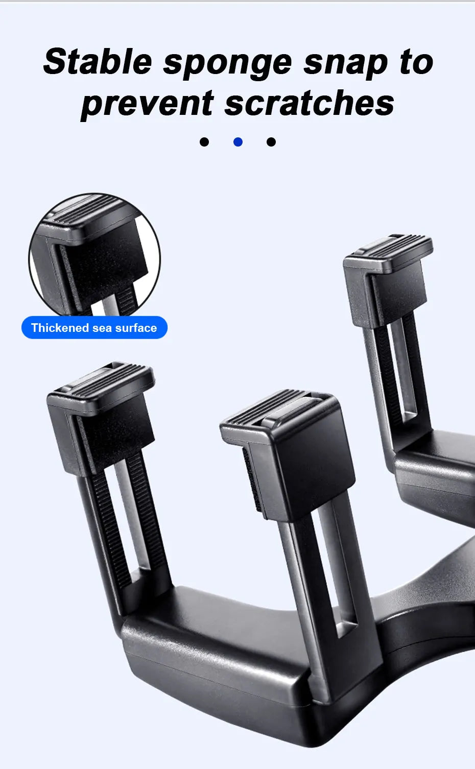 SEAMETAL Rearview Mirror Phone Holder for Car Free Rotation Adjustment Phone Mount Stable Gripper Smartphone Navigation Bracket