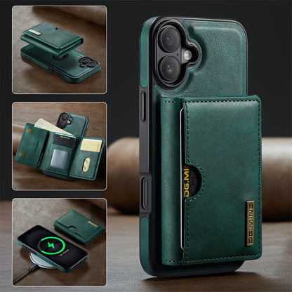 Wallet Case for iPhone 16 15 14 13 12 11 Pro Max Plus with Card Holder, Detachable Magnetic Faux Leather Kickstand Case with 6 Card Slots, Shockproof Cover